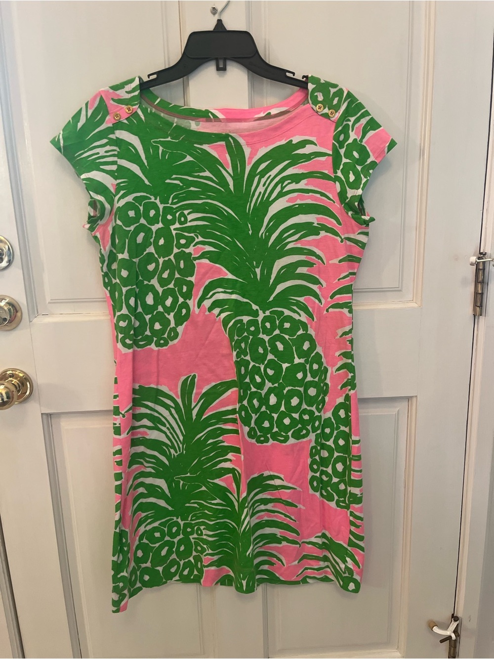 Lilly Pulitzer Green and Pink Tropical Print Dress